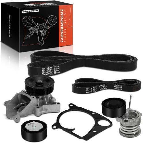 1x Keilrippenriemensatz Wasserpumpe für BMW 1er E87 3er E90 E91 320d 318d 120d Bild 1x Keilrippenriemensatz Wasserpumpe für BMW 1er E87 3er E90 E91 320d 318d 120d