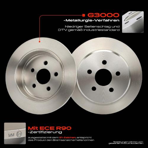 2x Bremsscheiben Hinterachse für Chrysler Neon II PT Cruiser Cabriolet Sebring Dodge Plymouth Stufenheck Bild 2x Bremsscheiben Hinterachse für Chrysler Neon II PT Cruiser Cabriolet Sebring Dodge Plymouth Stufenheck