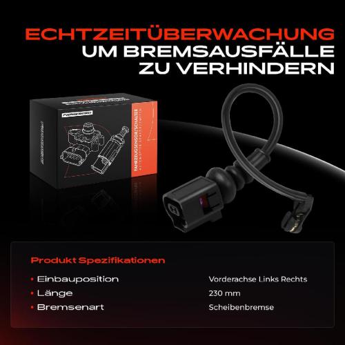 Frankberg 1x Warnkontakt Bremsbelagverschleiß Vorderachse für VW Crafter SX SY SZ MAN TGE UZ 2.0L Bild Frankberg 1x Warnkontakt Bremsbelagverschleiß Vorderachse für VW Crafter SX SY SZ MAN TGE UZ 2.0L