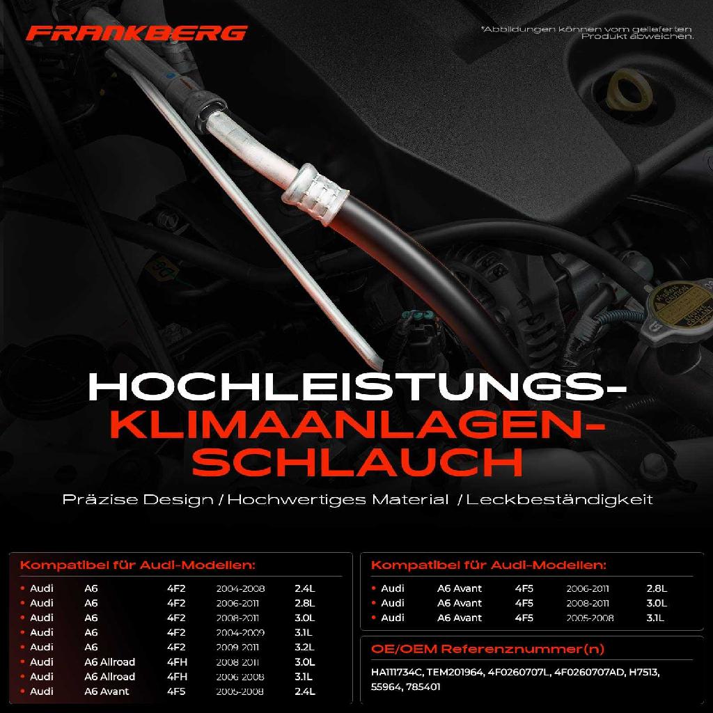 1x Niederdruckleitung Klimaanlage für Audi A6 4F2 A6 Allroad 4FH A6 Avant 4F5