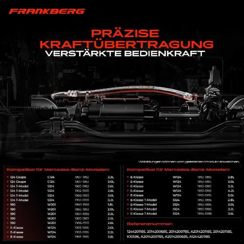 2x Seilzug Feststellbremse Hinterachse beidseitig für Mercedes-Benz W201 E-KLASSE W124 A124 C124 Bild 2x Seilzug Feststellbremse Hinterachse beidseitig für Mercedes-Benz W201 E-KLASSE W124 A124 C124