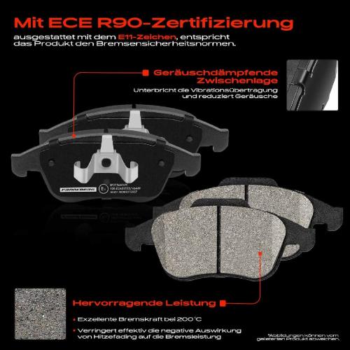 4x Bremsbeläge Vorderachse für Renault Laguna Coupe III Grandtour Latitude Talisman 2008-2025 Bild 4x Bremsbeläge Vorderachse für Renault Laguna Coupe III Grandtour Latitude Talisman 2008-2025