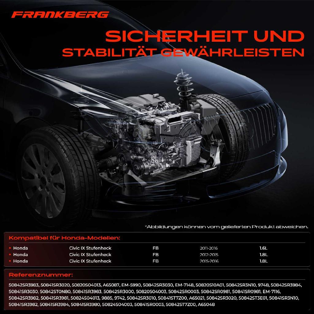 1x Motorlager Getriebelagerlager Drehmomentstützlager Links für Honda Civic IX Stufenheck FB FG 1.8L 2012-2016