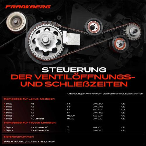 1x Zahnriemensatz Zahnriemen für Lexus GS LS LX SC 430 400 470 Toyota Land Cruiser 100 200 4.7L Bild 1x Zahnriemensatz Zahnriemen für Lexus GS LS LX SC 430 400 470 Toyota Land Cruiser 100 200 4.7L