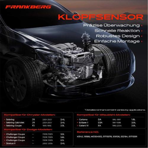 1x Klopfsensor Klopfgeber für Chrysler Sebring Dodge Challenger Mitsubishi Carisma Bild 1x Klopfsensor Klopfgeber für Chrysler Sebring Dodge Challenger Mitsubishi Carisma