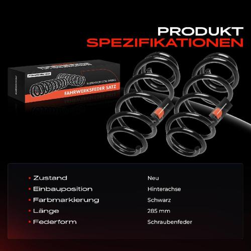 2x Fahrwerksfeder Hinterachse für Audi TT 8J3 TT Roadster 8J9 1.8L 2.0L 2006-2014 Bild 2x Fahrwerksfeder Hinterachse für Audi TT 8J3 TT Roadster 8J9 1.8L 2.0L 2006-2014