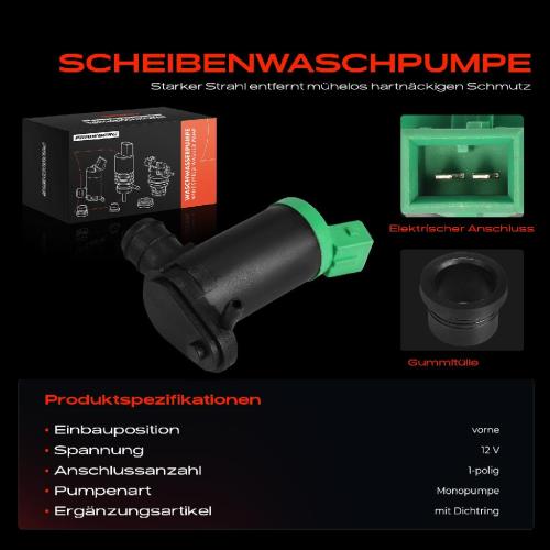 1x Waschwasserpumpe Scheibenreinigung Vorne für Renault Megane Peugeot 206 407 Bild 1x Waschwasserpumpe Scheibenreinigung Vorne für Renault Megane Peugeot 206 407