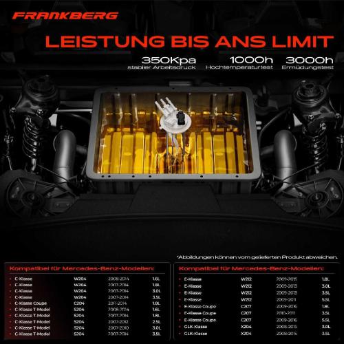 Frankberg 1x Kraftstoffpumpe für Mercedes-Benz C-Klasse Coupe T-Model W204 C204 S204 E-Klasse W212 A207 C207 S212 X204 Bild Frankberg 1x Kraftstoffpumpe für Mercedes-Benz C-Klasse Coupe T-Model W204 C204 S204 E-Klasse W212 A207 C207 S212 X204