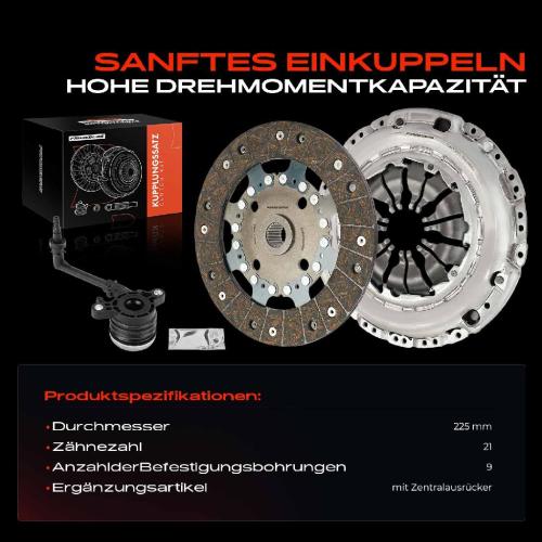 1x Kupplungssatz für Nissan Juke Van Pulsar Schrägheck Qashqai II SUV X-Trail Renault Kadjar 1.6L Bild 1x Kupplungssatz für Nissan Juke Van Pulsar Schrägheck Qashqai II SUV X-Trail Renault Kadjar 1.6L