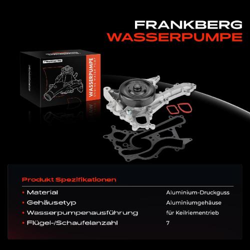 Frankberg 1x Wasserpumpe Kühlwasserpumpe für Mercedes-Benz W204 C218 W212 A207 X204 W166 W221 Bild Frankberg 1x Wasserpumpe Kühlwasserpumpe für Mercedes-Benz W204 C218 W212 A207 X204 W166 W221