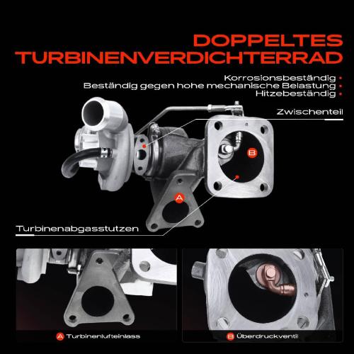 1x Abgasturbolader für Ford Transit Bus FB FC FD FS FZ Transit Kasten FA Transit Pritsche/Fahrgestell FF FM FN Bild 1x Abgasturbolader für Ford Transit Bus FB FC FD FS FZ Transit Kasten FA Transit Pritsche/Fahrgestell FF FM FN