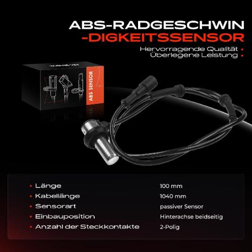 1x ABS Sensor Hinterachse beidseitig für Land Rover Range Rover II P38A 2.5L 4.0L 4.6L 1994-2002 Bild 1x ABS Sensor Hinterachse beidseitig für Land Rover Range Rover II P38A 2.5L 4.0L 4.6L 1994-2002