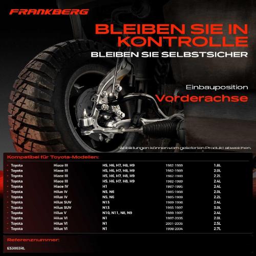 2x Spurstangenkopf Vorderachse für Toyota 4 Runner Hiace III Kasten IV Bus Hilux Pick-up SUV V VI Bild 2x Spurstangenkopf Vorderachse für Toyota 4 Runner Hiace III Kasten IV Bus Hilux Pick-up SUV V VI