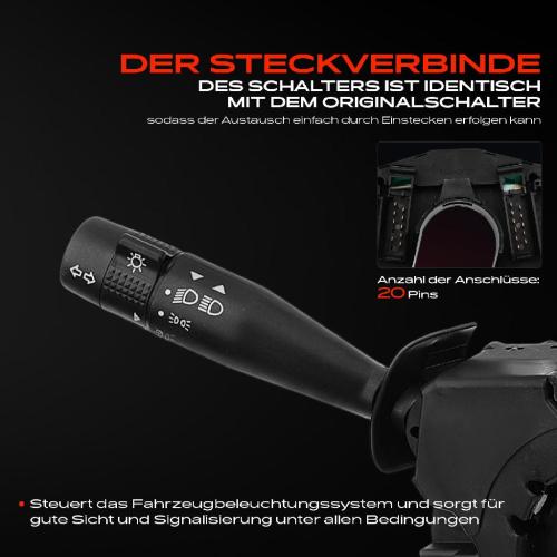 1x Kombischalter Lenkstockschalter für Ford Fiesta 4 JA JB Street KA RL2 1998-2005 Bild 1x Kombischalter Lenkstockschalter für Ford Fiesta 4 JA JB Street KA RL2 1998-2005
