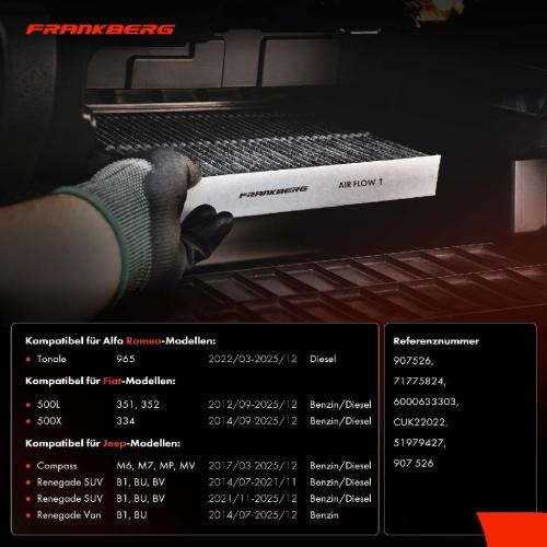 2x Innenraumfilter Aktivkohle für Jeep Renegade Fiat 500X Alfa Romeo Tonale Bild 2x Innenraumfilter Aktivkohle für Jeep Renegade Fiat 500X Alfa Romeo Tonale