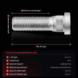 10x Radbolzen für Dodge Charger Magnum Challenger Chrysler 300 C