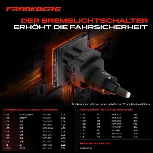 1x Bremslichtschalter für Lexus GS IS LS LX RX Toyota Avensis Camry Bild 1x Bremslichtschalter für Lexus GS IS LS LX RX Toyota Avensis Camry