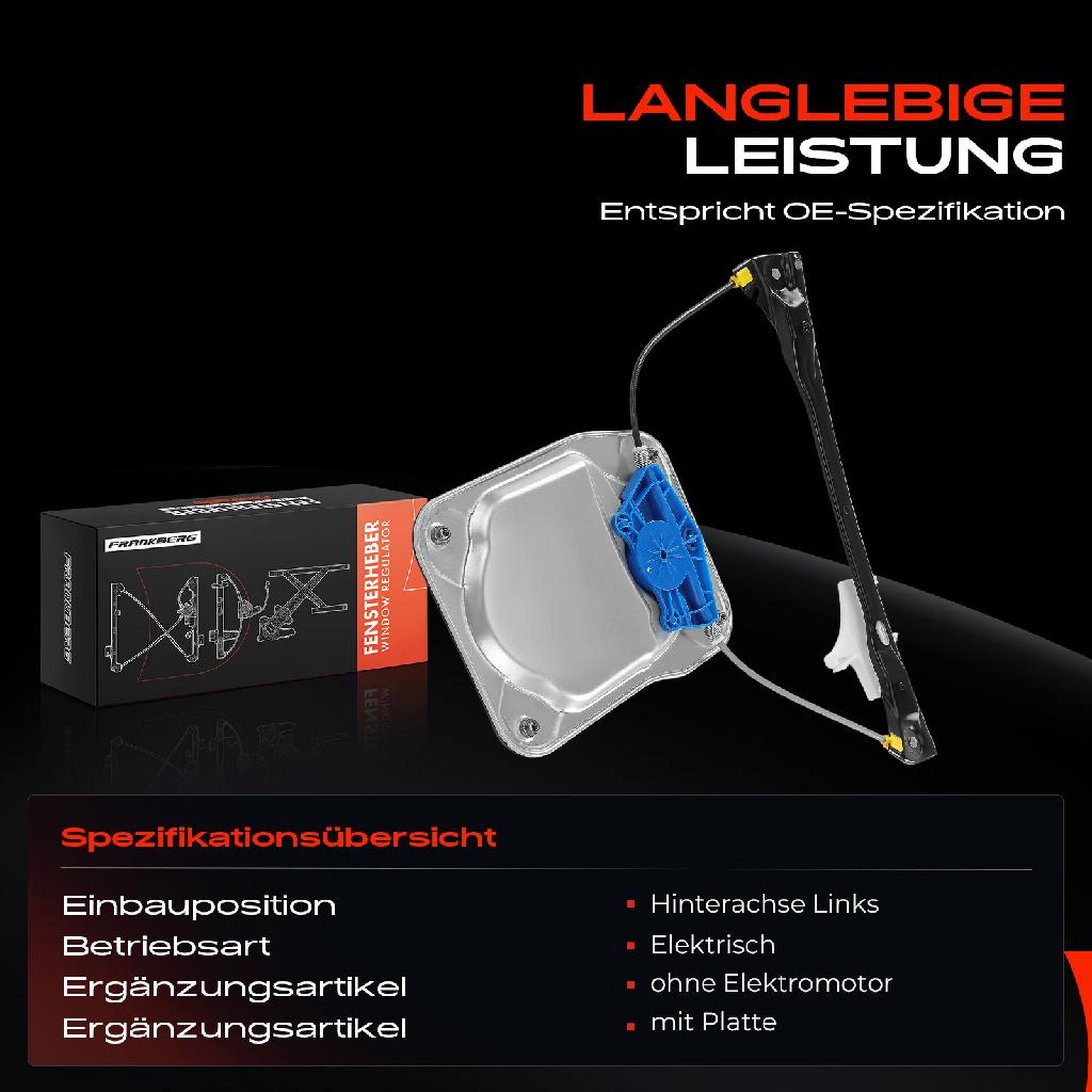 1x Fensterheber Hinten Links für Skoda Roomster 5J7 5J 06-15