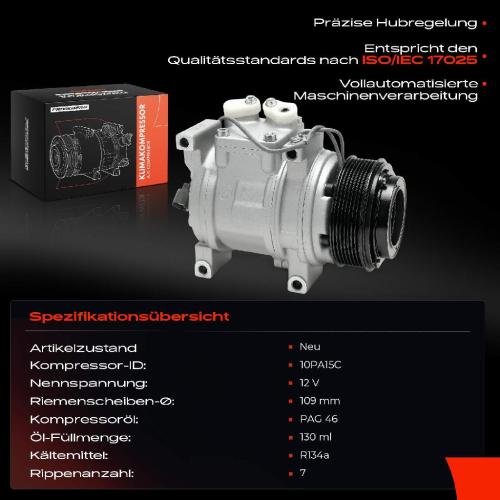 1x Klimakompressor für Honda Accord VII CL CN Tourer CM CN 2.0L Bild 1x Klimakompressor für Honda Accord VII CL CN Tourer CM CN 2.0L