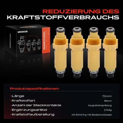 4x Einspritzventil Einspritzdüse für Toyota RAV 4 II A2 2.0L 2000-2005 Bild 4x Einspritzventil Einspritzdüse für Toyota RAV 4 II A2 2.0L 2000-2005