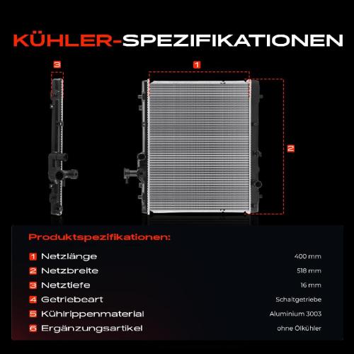 1x Kühler Wasserkühler Motorkühler für Suzuki Swift IV FZ NZ 1.2L 1.6L Bild 1x Kühler Wasserkühler Motorkühler für Suzuki Swift IV FZ NZ 1.2L 1.6L