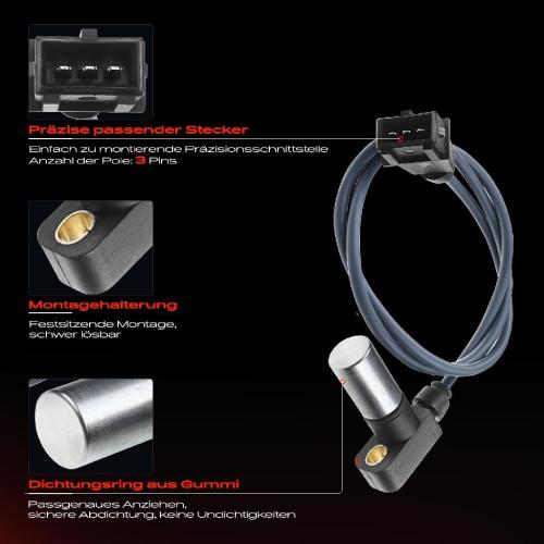 1x Kurbelwellensensor Impulsgeber für Audi 80 90 100 200 A4 A6 A8 Cabriolet Coupe Bild 1x Kurbelwellensensor Impulsgeber für Audi 80 90 100 200 A4 A6 A8 Cabriolet Coupe
