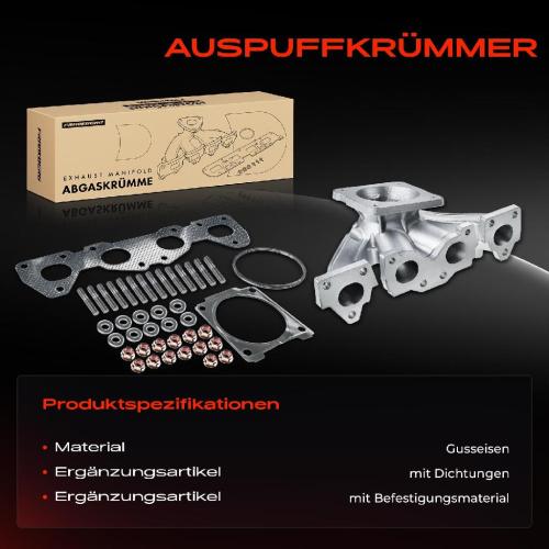 1x Abgaskrümmer Auspuff Krümmer für Citroën Berlingo C2 C3 Peugeot 206 207 307 1.4L 1.6L Bild 1x Abgaskrümmer Auspuff Krümmer für Citroën Berlingo C2 C3 Peugeot 206 207 307 1.4L 1.6L