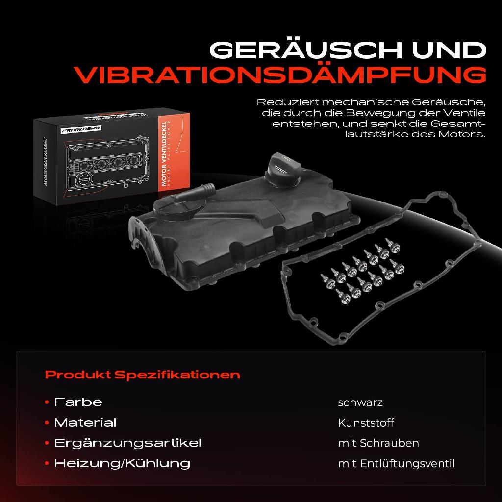 1x Ventildeckel Zylinderkopfhaube für VW Golf 4 5 Bora Audi A3 8L Seat Leon Skoda 1.9L