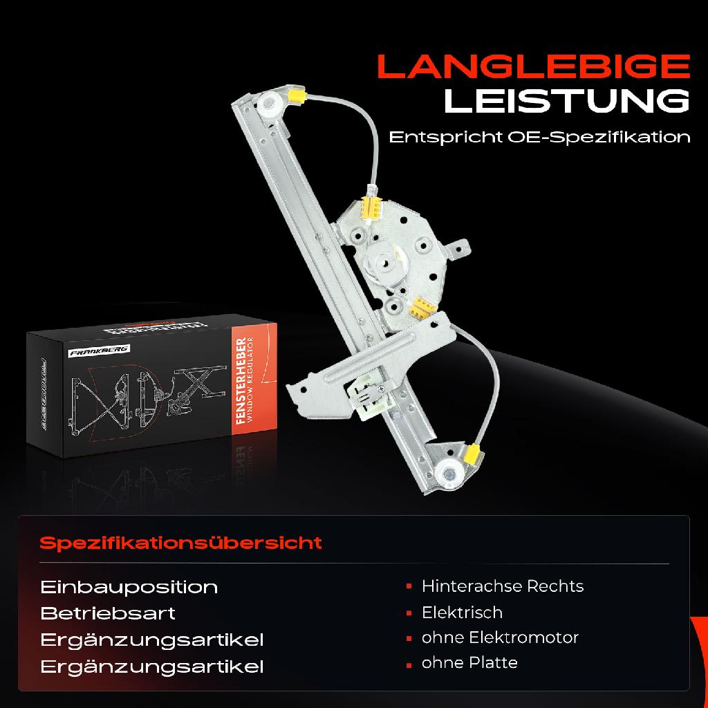 1x Fensterheber Hinten Rechts für Citroën C4 I LC C4 Stufenheck 04-11