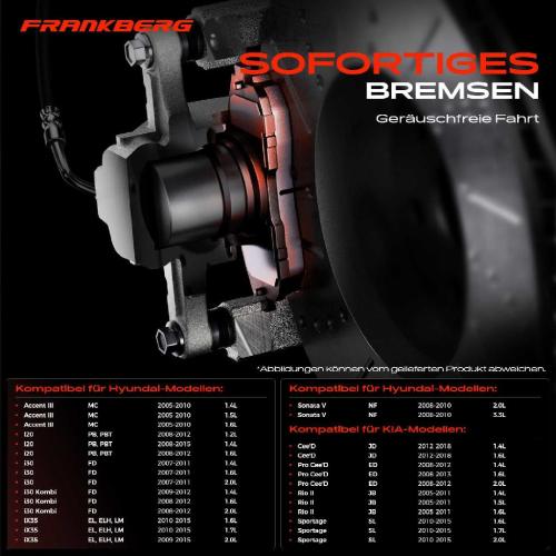 4x Bremsbeläge Hinterachse für Hyundai Accent III Stufenheck i20 i30 Kombi iX35 Sonata V KIA Cee'D Bild 4x Bremsbeläge Hinterachse für Hyundai Accent III Stufenheck i20 i30 Kombi iX35 Sonata V KIA Cee'D