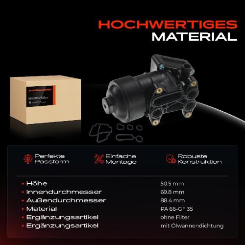 1x Ölfiltergehäuse für VW Golf VI Touran Caddy 3/4 Audi A1 A3 1.6L 2.0L Bild 1x Ölfiltergehäuse für VW Golf VI Touran Caddy 3/4 Audi A1 A3 1.6L 2.0L