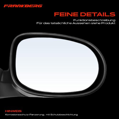 Frankberg 1x Außenspiegel Rechts für Ford KA RU8 1.2L 2008-2016 Bild Frankberg 1x Außenspiegel Rechts für Ford KA RU8 1.2L 2008-2016