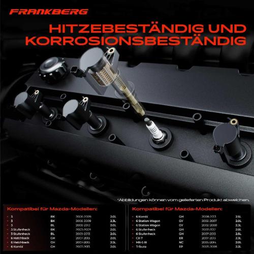 Frankberg 1x Zündmodul Zündspule für Mazda 3 Stufenheck 6 Hatchback Kombi Station Wagon CX-7 MX-5 III Tribute Bild Frankberg 1x Zündmodul Zündspule für Mazda 3 Stufenheck 6 Hatchback Kombi Station Wagon CX-7 MX-5 III Tribute