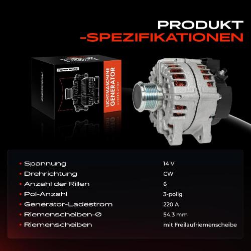 Frankberg 1x Lichtmaschine Generator für Ford Mondeo V Stufenheck CD CE Turnier Bild Frankberg 1x Lichtmaschine Generator für Ford Mondeo V Stufenheck CD CE Turnier