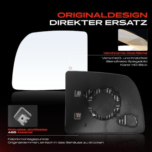 1x Spiegelglas Außenspiegel rechts für VW Crafter Pritsche/Fahrgestell SZ 2.0L Bj ab 2016 Bild 1x Spiegelglas Außenspiegel rechts für VW Crafter Pritsche/Fahrgestell SZ 2.0L Bj ab 2016