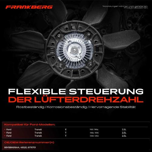 1x Lüfterkupplung Kühlerlüfte für Ford Transit Bus Kasten Pick-up E T 2.5L 86-91 Bild 1x Lüfterkupplung Kühlerlüfte für Ford Transit Bus Kasten Pick-up E T 2.5L 86-91