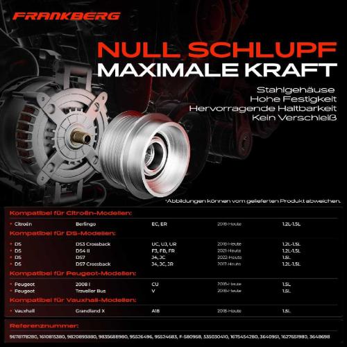 1x Generatorfreilauf Lichtmaschine für Citroën Berlingo C3 C4 DS Opel Combo Peugeot Bild 1x Generatorfreilauf Lichtmaschine für Citroën Berlingo C3 C4 DS Opel Combo Peugeot
