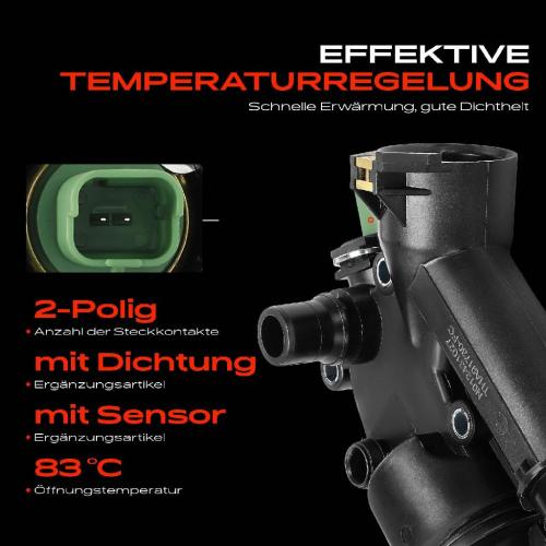 Frankberg 1x Thermostat Kühlmittel für Ford Mondeo IV S-Max Peugeot 407 Citroën C5 Fiat Bild Frankberg 1x Thermostat Kühlmittel für Ford Mondeo IV S-Max Peugeot 407 Citroën C5 Fiat