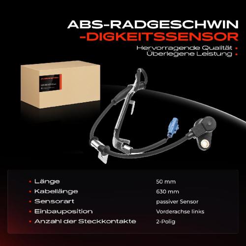 1x ABS Sensor Vorderachse links für Suzuki Alto FF HA24 1.1L 2004-2008 Bild 1x ABS Sensor Vorderachse links für Suzuki Alto FF HA24 1.1L 2004-2008