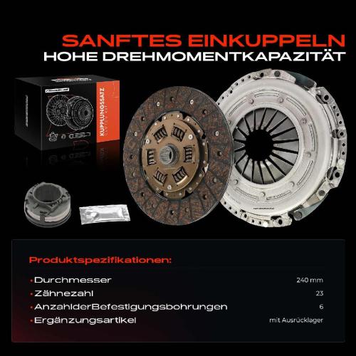 Frankberg 1x Kupplungssatz für Audi A4 8EC A4 Avant 8ED A4 Cabriolet 8HE A6 4F2 A6 Avant 4F5 Seat Skoda Bild Frankberg 1x Kupplungssatz für Audi A4 8EC A4 Avant 8ED A4 Cabriolet 8HE A6 4F2 A6 Avant 4F5 Seat Skoda