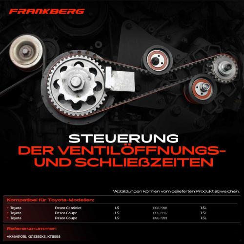 1x Zahnriemensatz Zahnriemen für Toyota Paseo Cabriolet Paseo Coupe EL54 1995-1999 1.5L Bild 1x Zahnriemensatz Zahnriemen für Toyota Paseo Cabriolet Paseo Coupe EL54 1995-1999 1.5L