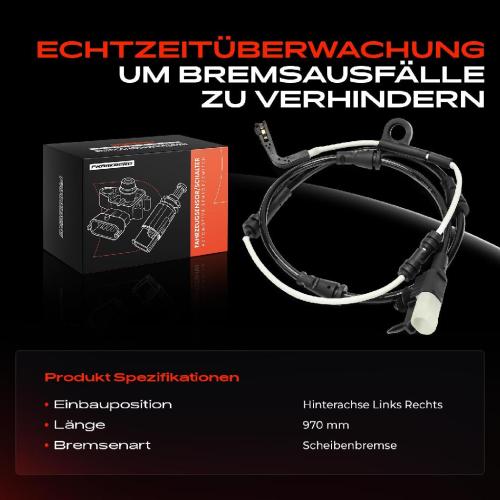 1x Warnkontakt Bremsbelagverschleiß Hinterachse für Land Rover Defender L663 Discovery V L462 Range Rover Bild 1x Warnkontakt Bremsbelagverschleiß Hinterachse für Land Rover Defender L663 Discovery V L462 Range Rover