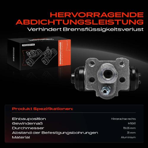 1x Radbremszylinder Hinten Rechts für Honda Civic II Shuttle Civic IV VII Stream Bild 1x Radbremszylinder Hinten Rechts für Honda Civic II Shuttle Civic IV VII Stream