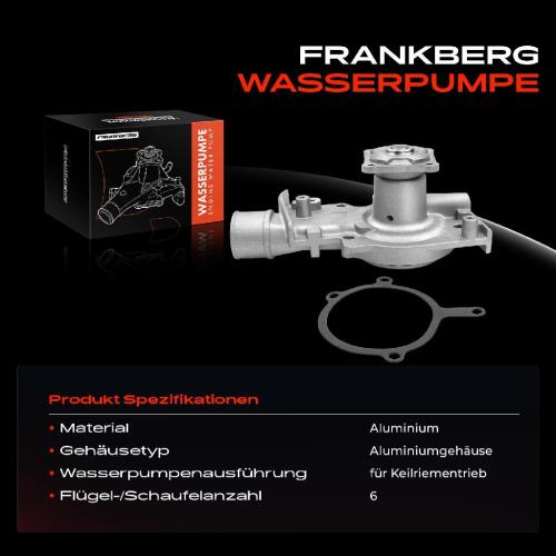 Frankberg 1x Wasserpumpe Kühlwasserpumpe für Ford Escort V VI V AAL ALL ANL GAL Fiesta III Orion III 1.6L 1.8L Bild Frankberg 1x Wasserpumpe Kühlwasserpumpe für Ford Escort V VI V AAL ALL ANL GAL Fiesta III Orion III 1.6L 1.8L