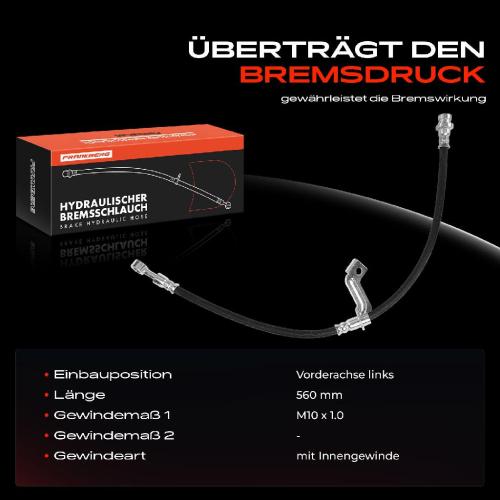 Frankberg 1x Bremsschlauch Bremsschläuche Vorderachse Links für KIA Sorento III UM Bj ab 2015 Bild Frankberg 1x Bremsschlauch Bremsschläuche Vorderachse Links für KIA Sorento III UM Bj ab 2015