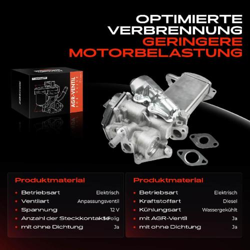 Frankberg 1x AGR-Ventil Abgasrückführungsventil für VW Amarok 2HA 2HB S1B S6B S7A S7B 2.0L 2010-2016 Bild Frankberg 1x AGR-Ventil Abgasrückführungsventil für VW Amarok 2HA 2HB S1B S6B S7A S7B 2.0L 2010-2016
