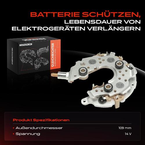 1x Gleichrichter Generator für Toyota Hiace IV Bus Land Cruiser Prado J12 Bild 1x Gleichrichter Generator für Toyota Hiace IV Bus Land Cruiser Prado J12