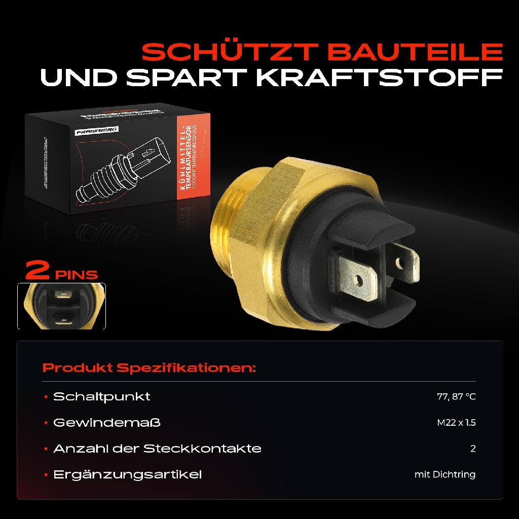 1x Temperaturschalter Kühlerlüfter für Citroën BX Peugeot 205 304 305 Skoda Favorit