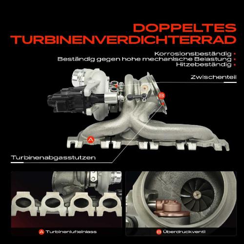 1x Turbolader Abgaskrümmer Einheit für BMW F20 F21 F80 F31 F33 F83 F32 F82 F36 F90 G30 G31 G32 G11 G12 F97 G01 Bild 1x Turbolader Abgaskrümmer Einheit für BMW F20 F21 F80 F31 F33 F83 F32 F82 F36 F90 G30 G31 G32 G11 G12 F97 G01