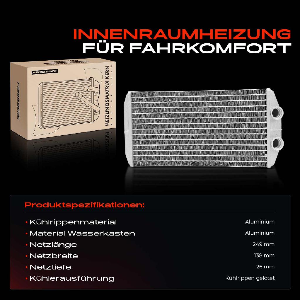 1x Wärmetauscher Innenraumheizung für Peugeot 301 Citroën C-Elysee DD Bj ab 2012